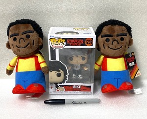 lot 147 image: Lot Of 3 New - Stranger Things Mike Funko Pop & Mini Plush Lucus - As Shown
