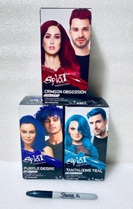 lot 164 image: Lot Of 3 New - Splat Hair Color Complete Kit - As Shown - Total Retail $30