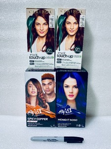 lot 172 image: Lot Of 4 New - (2) Splat Hair Color & (2) Clairol Root Touch-Up - As Shown