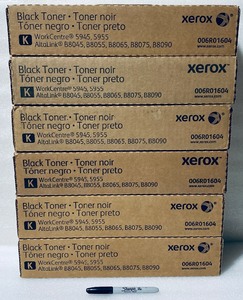 lot 173 image: Lot Of 6 New - Xerox (2) Black Toner For WorkCentre Model# 5945, 5955 & Altalink B8045, B8055, B8065, B8075 & B809 - As Shown - Total Retail $180
