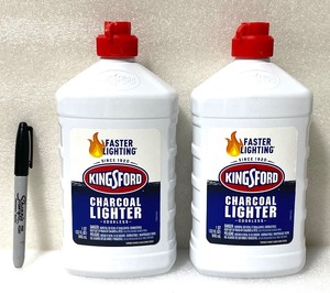 lot 185 image: Lot of 2 - New Kingsford 32oz Odorless Charcoal Lighter Fluid Bottles - As Shown