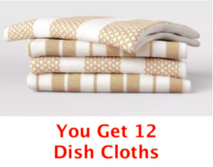 lot 194 image: Lot of 12 - New Antimicrobial Dishcloths - Threshold
