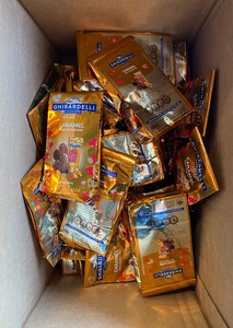 lot 285 image: Lot Of 33 - New Ghirardelli Chocolate Hearts Caramel Milk Chocolate Duet Hearts With Luscious Filling, 4.1 Oz Per Bag - As Shown