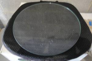 lot 37 image: 2 Pieces of Round Replacement Shelf Glass, 1- 13 rd,   1- 12 rd