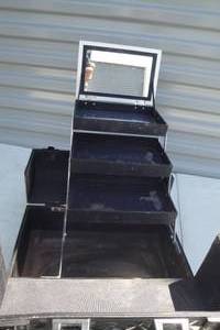 lot 41 image: 2 Travel Cases, 1 Attache Case with Combination Lock (#325), 1- Shany Cosmetics Makeup Case