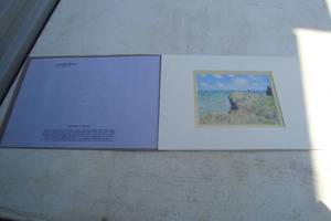 lot 74 image: Gallery Collectible, Claude Monet Frameable Matted Print Cliff Walk at Pourville, Print is 6in. x 5in.  Mat is 12in. x 9