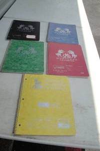 lot 82 image: 5-Vintage SMU Mustangs Spiral Notebooks