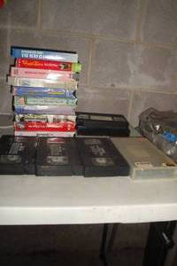 lot 58 image: 16- VHS Tapes, Mixed Titles, Condition and Quality Unknown