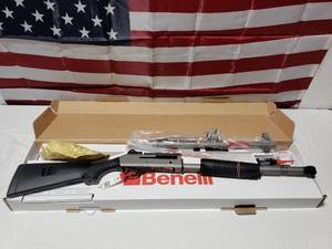 lot 21 image: NEW Benelli 11795 M4 H20 12GA Shotgun w 18.5 Barrel, Synthetic Stock & Ghost Ring Night Sights - Titanium, Model 11795