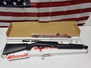 lot 22 image: NEW Benelli 20050 Nova Tactical 12GA Shotgun w 18.5 Barrel - Black, Model 20050