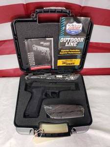 lot 56 image: Sign Sauer P226 9mm Pistol w 2 Magazines &amp Case