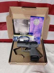 lot 57 image: Beretta APX-A1 Carry 9mm EDC Compact Carry Pistol w Magazine & Box