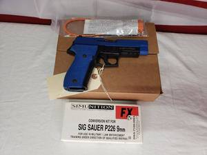 lot 63 image: Sig Sauer P226 .40CAL DAK Blue Pistol w Extra Simunition Barrel
