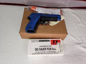 lot 64 image: Sig Sauer P226 .40CAL DAK Blue Pistol w Extra Simunition Barrel