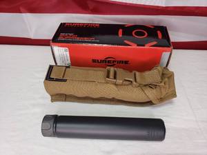 lot 101 image: WOW BRAND NEW Surefire SOCOM65 6.5mm Titanium Supressor w Bag, Model SOCOM65-Ti-BK