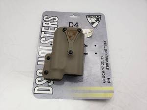 lot 314 image: D4 Glock� 17223147 TLR-1 Holster w Bladetech TMMS - Right Hand - Tan