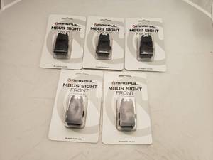 lot 463 image: MAGPUL Gen2 MBUS Front Back Up Sight   Black - QUANTITY 5 - BID IS TIMES THE QUANTITY