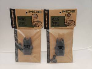 lot 469 image: MAGPUL Gen2 MBUS Front Back Up Sight   Stealth Grey - QUANTITY 2 - BID IS TIMES THE QUANTITY