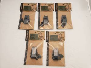 lot 470 image: MAGPUL Gen2 MBUS Front Back Up Sight   Stealth Grey - QUANTITY 5 - BID IS TIMES THE QUANTITY