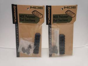 lot 544 image: MAGPUL MOE Polymer Rail Section L3 3.25 inch   Black - QUANTITY 2 - BID IS TIMES THE QUANTITY