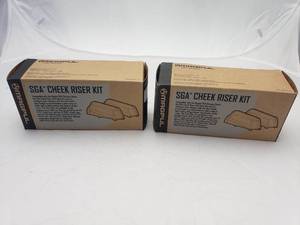 lot 754 image: MAGPUL SGA Cheek Riser Kit Low .25inch & .50inch   Dark Earth - QUANTITY 2 - BID IS TIMES THE QUANTITY