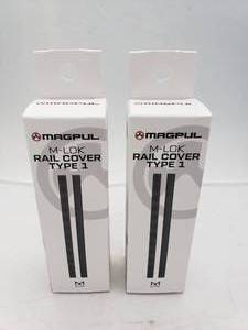 lot 1264 image: MAGPUL M LOK Type 1 Rail Cover   Black - QUANTITY 2 - BID IS TIMES THE QUANTITY