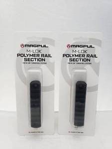 lot 1309 image: MAGPUL M LOK 9 Slot Polymer Rail Section - QUANTITY 2 - BID IS TIMES THE QUANTITY