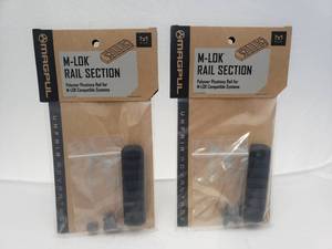 lot 1390 image: MAGPUL M LOK 7 Slot Polymer Rail Section - QUANTITY 2 - BID IS TIMES THE QUANTITY
