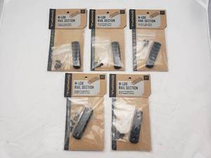 lot 1422 image: MAGPUL M LOK 7 Slot Aluminum Rail Section - QUANTITY 5 - BID IS TIMES THE QUANTITY