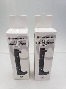 lot 1225 image: MAGPUL M LOK Hand Stop Kit   Stealth Grey - QUANTITY 2 - BID IS TIMES THE QUANTITY