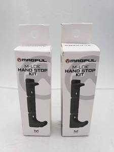 lot 1236 image: MAGPUL M LOK Hand Stop Kit   Olive Drab Green - QUANTITY 2 - BID IS TIMES THE QUANTITY