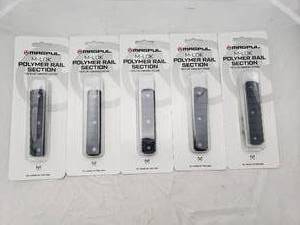 lot 1316 image: MAGPUL M LOK 9 Slot Polymer Rail Section - QUANTITY 5 - BID IS TIMES THE QUANTITY