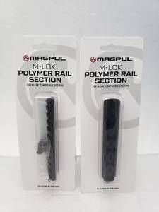 lot 1325 image: MAGPUL M LOK 11 Slot Polymer Rail Section - QUANTITY 2 - BID IS TIMES THE QUANTITY
