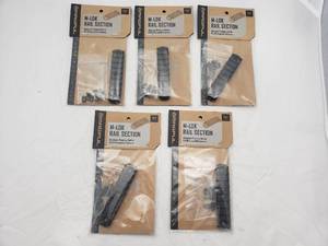 lot 1359 image: MAGPUL M LOK 9 Slot Aluminum Rail Section - QUANTITY 5 - BID IS TIMES THE QUANTITY