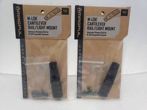 lot 1366 image: MAGPUL M LOK Cantilever Rail Light Mount   Aluminum - QUANTITY 2 - BID IS TIMES THE QUANTITY