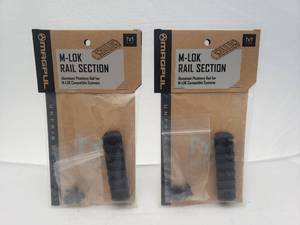 lot 1421 image: MAGPUL M LOK 7 Slot Aluminum Rail Section - QUANTITY 2 - BID IS TIMES THE QUANTITY
