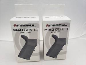 lot 1560 image: MAGPUL MIAD Gen 1.1 Grip Kit for 5.56 Receivers   Stealth Grey - QUANTITY 2 - BID IS TIMES THE QUANTITY