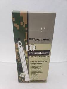 lot 1706 image: 1 Box of Cyalume Technologies 30MIN 6inch ChemLight   Yellow HI - 10 ChemLights Per Box