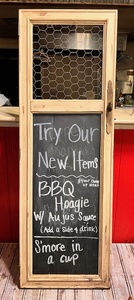 lot 40 image: Antique Style Door Chalk Board Menu