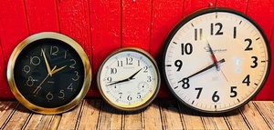 lot 54 image: Three (3) Wall Hanging Clocks - Including Sterling &amp Noble &amp Ingraham