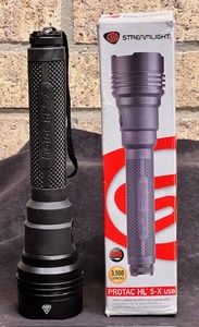 lot 14 image: Streamlight Protac HL 5-X USB 3500 Lumen Output LED Flashlight W Dual Charger &amp Rechargeable Batteries