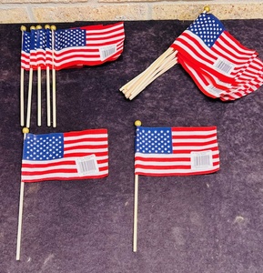 lot 106 image: Twenty New 4x 6 U. S. Flags
