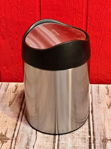 lot 70 image: Simplehuman Mini Countertop Stainless Steel Trash Can