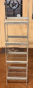 lot 79 image: Four (4) Tier Metal Beringer Shelves