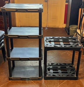 lot 127 image: Two (2) &amp Four (4) Tier Utility Shelves