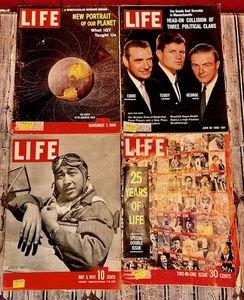 lot 132 image: Vintage Copies of Life Magazine 1942-1962