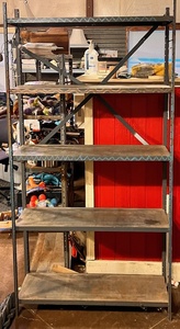 lot 137 image: 72 Tall Five Tier Metal Shelves