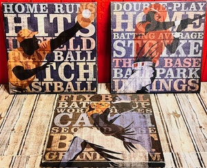 lot 195 image: Baseball Themed Wall Art