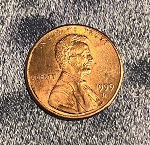 lot 201 image: 1999 Lincoln Penny Error - Obverse Double Die In God We Trust