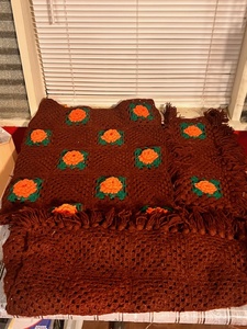 lot 224 image: Three (3) Vintage Afghan Lap Throws